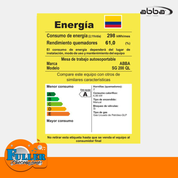 Cocineta Abba 2 Puestos Gas SG-200-1 QL - Imagen 6