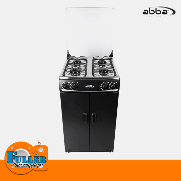 Estufa Abba 4 Puestos AB 100-6 QL GP Gabinete Tapa Vidrio Negra - Imagen 2
