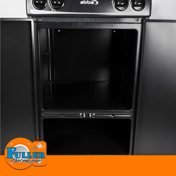 Estufa Abba 4 Puestos AB 100-6 QL GP Gabinete Tapa Vidrio Negra - Imagen 4