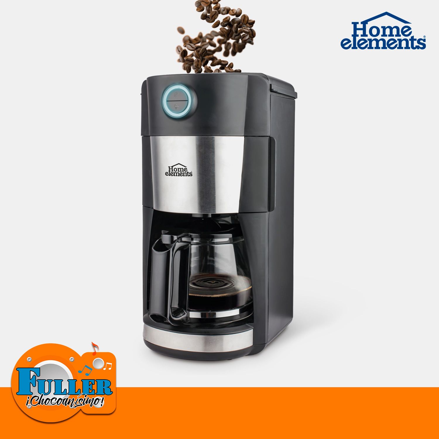 Cafetera Home Elements con Moledor Negro - Almacenes Fuller