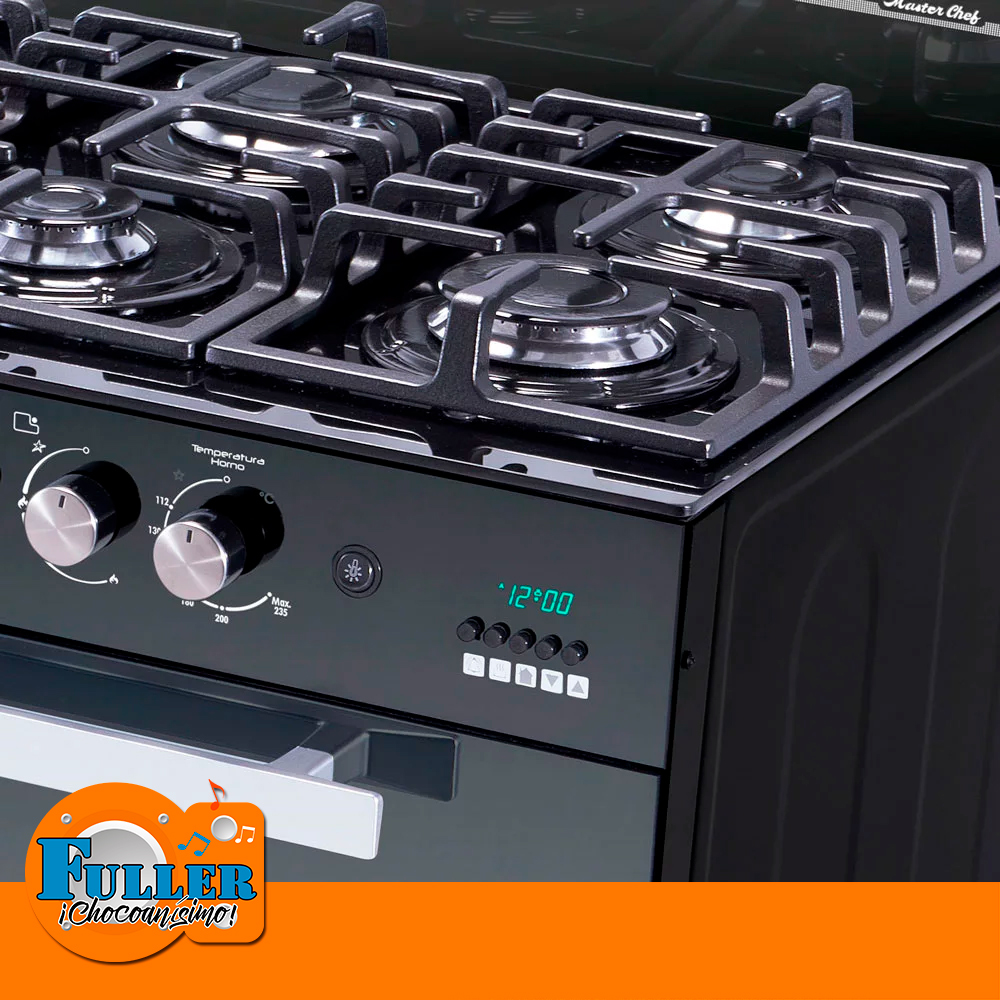 Estufa Abba 6 Puestos Gas RG803-4 N Horno Gratinador - Almacenes Fuller