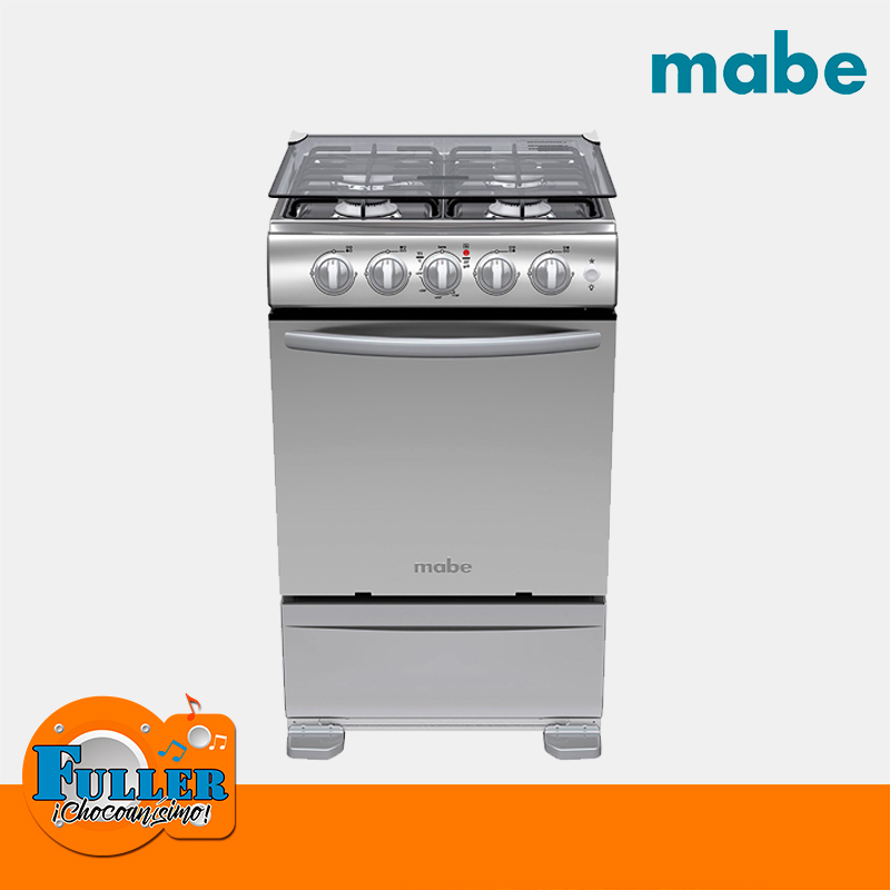 Estufa de Piso Mabe 4 Puestos Gas Natural TX1G-6CON Gris - Almacenes Fuller