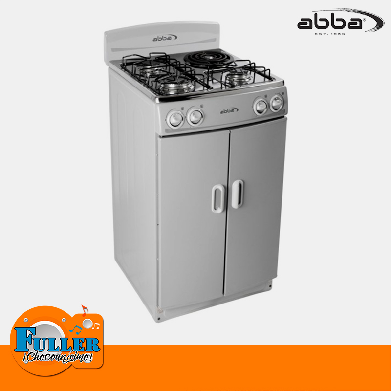 Estufa de piso con gabinete Abba | AB 100-5 | Gas | 4 Puestos | Quemador en  Aluminio
