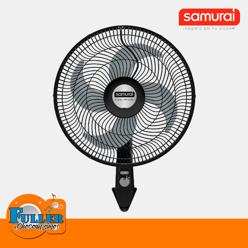 Ventilador Samurai Pared 18" Turbo Power Negro