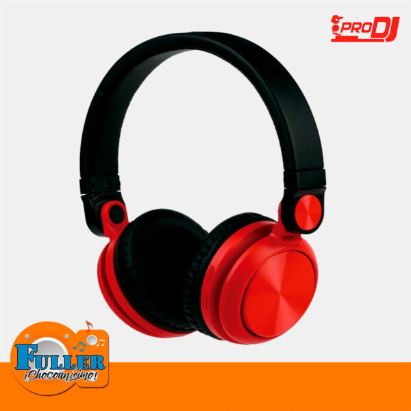 Audífono Inalámbrico Pro Dj Diadema HP10R Rojos
