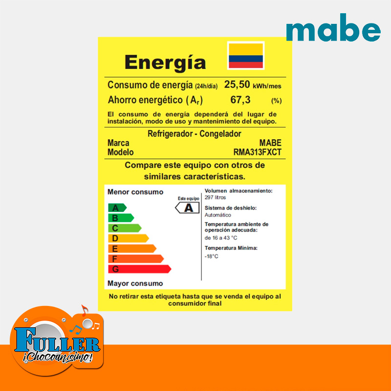 Nevera Mabe 313Lt No Frost RMA313FXCT Gris - Imagen 6