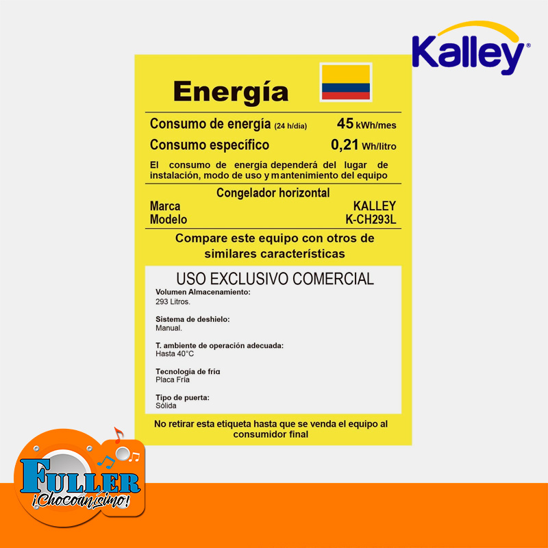 Congelador Kalley 293Lt Dual K-CH293L Blanco - Imagen 4