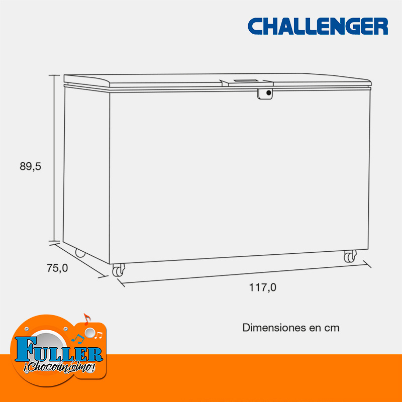 Congelador Challenger 387Lt CH363 - Horizontal Blanco - Imagen 5