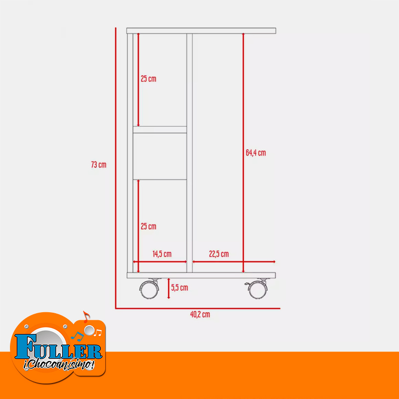 Escritorio móvil  Luzzo ELD 6100 Duna - Imagen 4