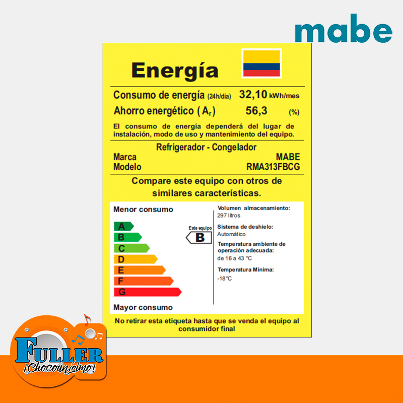 Nevera mabe No frost 313 RMA313FBCG - Grafito - Imagen 5